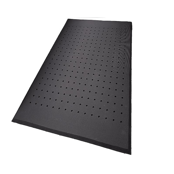 Rhino Mats AMA Cloud Anti-Fatigue Drainage Mat, Rubber, Drainage Holes, 4 ft W x 75 ft L, Black AC-4875-P - main